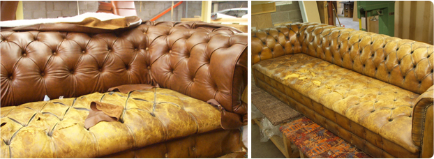 Phil James Upholstery Before After, How To Reupholster A Chesterfield Sofa